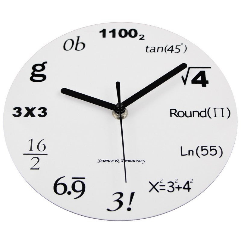 Timelike Math Clock, Unique Wall Clock Modern Design Novelty Maths Equation Clock - Each Hour Marked by a Simple Math Equation (12"(30CM)) - Image 2
